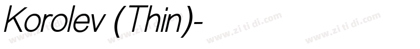 Korolev (Thin)字体转换